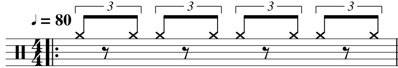 Led Zeppelin John Bonham-Half Time Shuffle groove — תווים 1